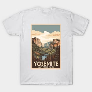 Yosemite National Park Vintage Travel Poster T-Shirt